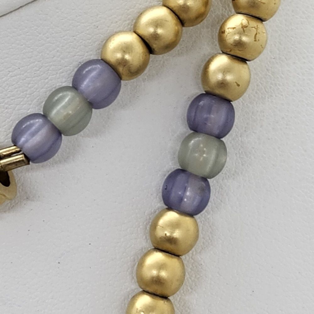 Liz Claiborne Gold and Purple Beaded Necklace…A beautiful accent to any attire! - Picture 4 of 7